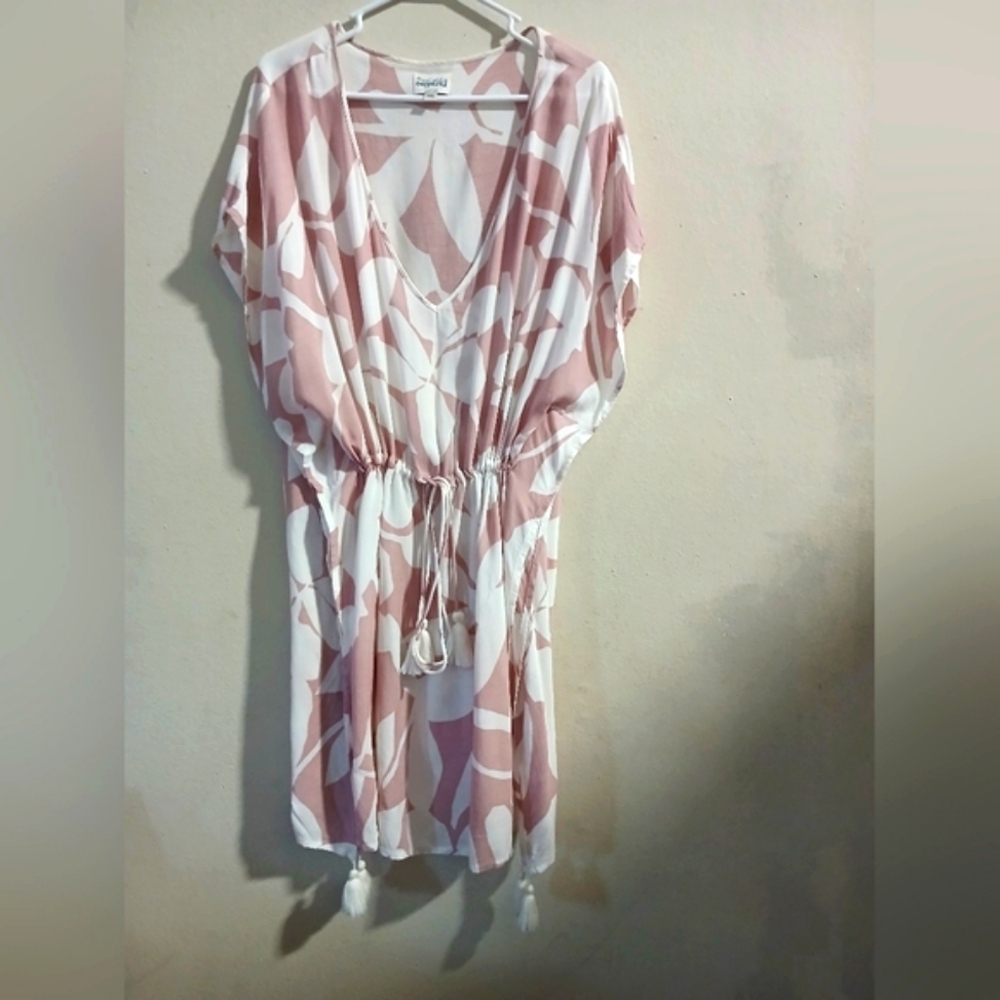Poolside Paradise Cover-up Oversized Adjustable Vacay DressWomen's SZ M/L